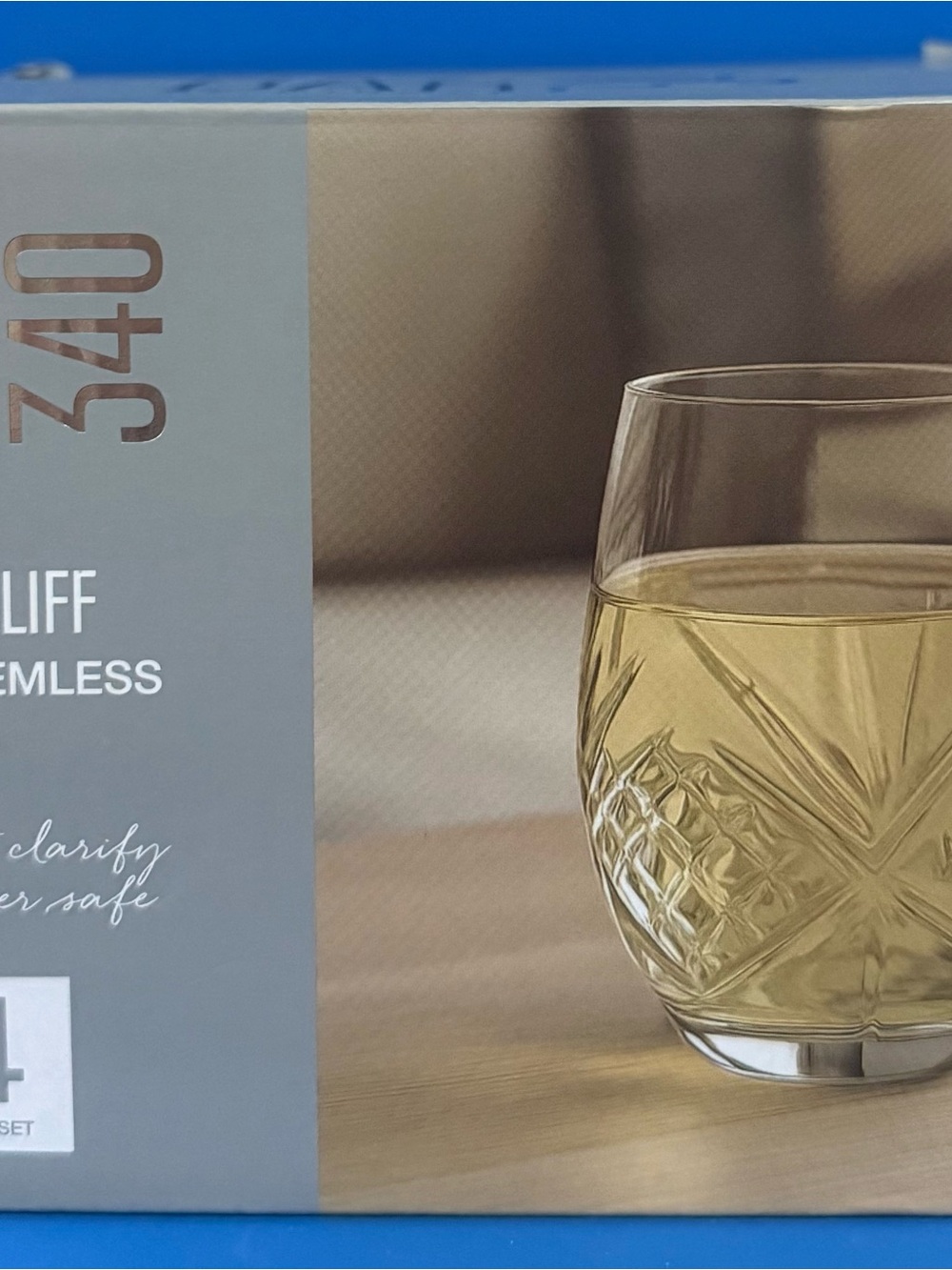 BAR by Circle 340 - Set of 4 - Rosecliff (18 oz) Stemless Goblet Glasses